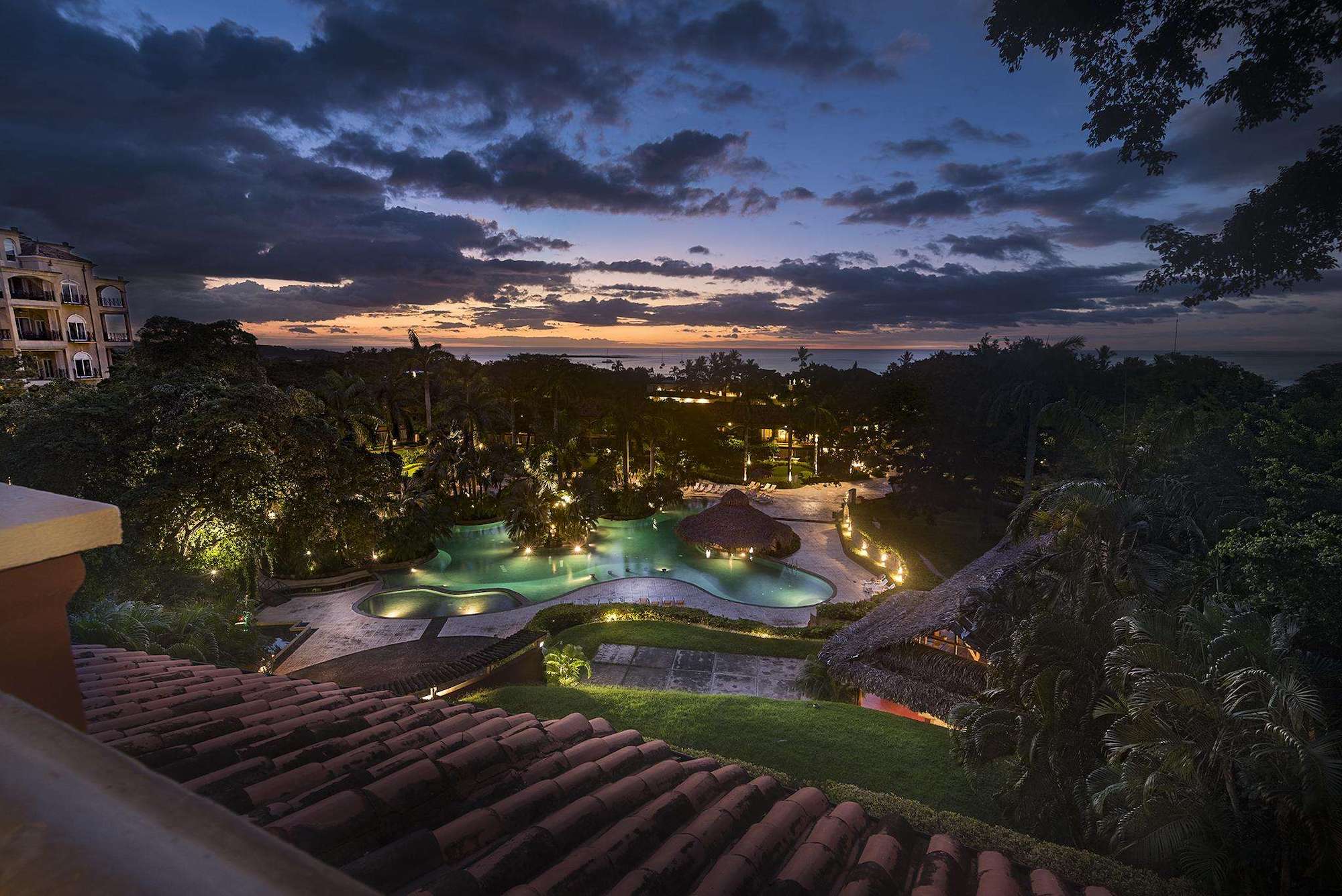 Tamarindo El Diria resort at sunset