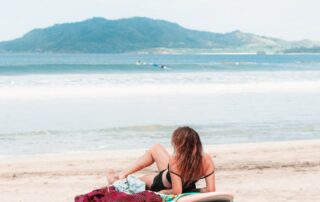 woman on beach in Costa Rica