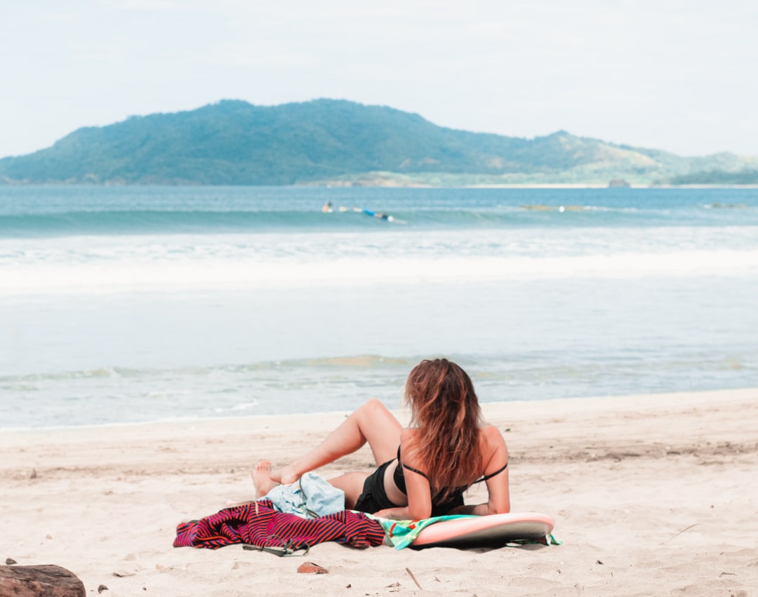 woman on beach in Costa Rica